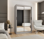 Šatní skříň Abi Rubino T3 Rozměry: 150 cm, Barva korpusu + barva dveří: Kašmír