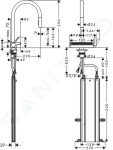 HANSGROHE - M81 Dřezová baterie Aquno Select s výsuvnou sprškou a plochým sprchovým proudem, sBox, vzhled nerezu 73831800