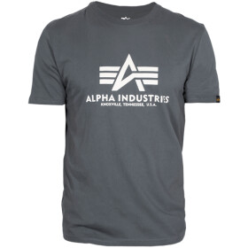 Alpha Industries Tričko Basic T-Shirt greyblack L