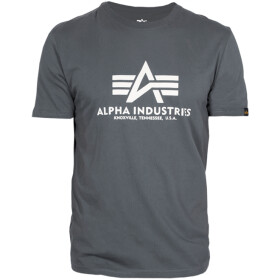 Alpha Industries Tričko Basic T-Shirt greyblack XS