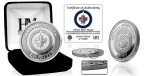 Highland Mint Mince Winnipeg Jets NHL Team Silver Commemorative Coin 39mm