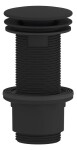 SAPHO - Umyvadlová výpust 5/4“, neuzavíratelná, velká zátka, 10-80, ABS/černá mat CV1232B