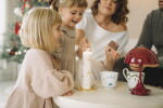 Bella Rose Adventní svíčka Zlaté prasátko, bílá barva, vosk