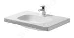 DURAVIT - D-Code Umyvadlo Med, 850x480 mm, s 1 otvorem pro baterii, alpská bílá 03528500002