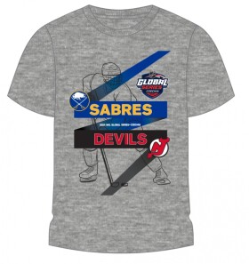 Outerstuff Dětské tričko NHL Global Series 2024 Czechia Buffalo Sabres vs New Jersey Devils Match-Up Graphic Tee Velikost: Dětské let)