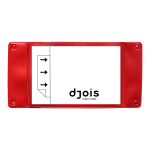 Djois závěsná kapsa s otvory, A6, PVC, červená, 10 ks