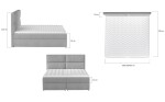 Boxspring Amber Rozměr: 160 x 200 cm, látka: Sawana 05