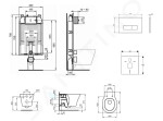 IDEAL STANDARD - ProSys Set předstěnové instalace, klozetu a sedátka Connect Air, tlačítka Oleas M2, Aquablade, SoftClose, chrom mat ProSys80M SP92