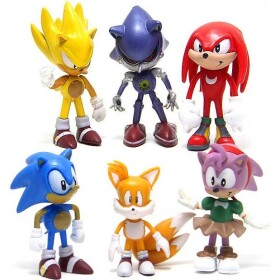 Figurky na dort 6ks ježek Sonic 6cm - Cakesicq