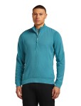 ICEBREAKER Mens 260 Waffle Knit Wander LS Half Zip, Topaz (vzorek) velikost: M