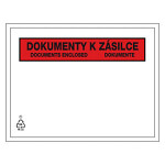 1000 x Samolepicí obal na doprovodnou dokumentaci, 230x170mm, DOKUMENTY K ZÁSILCE ve 3 jazycích | RAJA