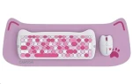 CANYON Kitty edice HSET-W6 růžová / bezdrátový SET CS klávesnice + optická myš + ochranné pouzdro + podložka (CNS-HSETW6PK-CS)