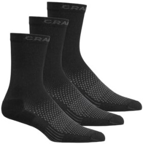 Craft CORE Dry High 3-pack černá - Běžecké ponožky CRAFT CORE Dry High - 3 páry - černá Velikost textilu: 34-36
