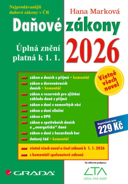 Daňové zákony 2026 - Hana Marková