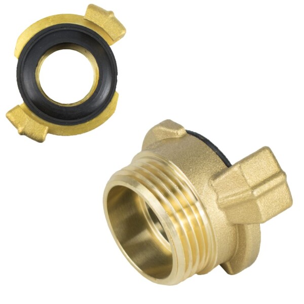 Bajonetová rychlospojka, vnější závit 1", mosaz, GEKA