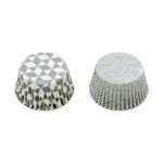 Košíčky na muffiny stříbrno-bílé 36 ks Košíčky na muffiny stříbrno-bílé 36 ks