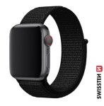 SWISSTEN Nylonový řemínek pro Apple Watch 38/40/41mm černá (46000702)