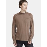 Běžecké tričko CRAFT ADV SubZ Wool LS 2 - hnědé Velikost textilu: S