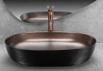 REA - Keramické umyvadlo na desku CLEO 61 Copper Bush / Black REA-U6383