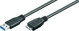 MicroConnect kabel USB3.0 A (M) - microUSB B (M) 2m černá / 5000Mbit/s (USB3.0AB2MICRO)