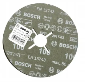 BOSCH R574 Best for Metal+Inox / Fíbrový brusný kotouč / Zrnitost 100 / 125x22,23 mm (2608606735)