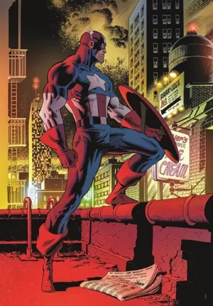 Clementoni 37049 Puzzle Marvel: Kapitán Amerika 1000 dílků