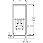 GEBERIT Duofix pro sprchu vanu, 111.740.00.1