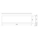 POLYSAN - DEEP PLAIN NIKA panel 140x36cm 72957
