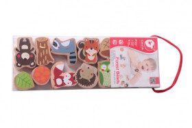 Provlékačka/Navlékačka les dřevěná 13ks v blistru 9,5x26cm 18m+