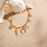 ELENYS Lucky Symbols – pozlacený náhrdelník 18K žluté zlato Délka: 42+5 cm / max. 47 cm