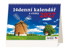 Stolní kalendář 2027 Helma 14denní s citáty