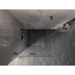 MEXEN/S - Lunar-F Duo sprchový kout skládací dveře 95 x 95, transparent, grafit metal 836-095L-095P-95-00