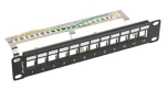 Lanberg Patch panel pro Keystone černý / Patch panel / 12 portů / FTP / 1U / 10" / neosazený (PPKS-9212-B)