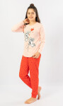Dětské pyžamo dlouhé světle lososová model 15742663 Vienetta Kids