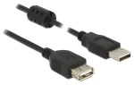 Delock USB A (M) - USB A (F) černá / Prodlužovací kabel / USB 2.0 / 2 m (84885)