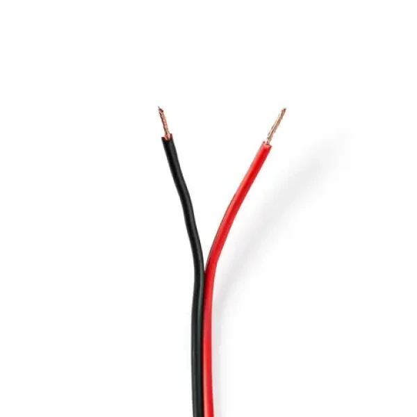 Nedis Repro kabel 2x 0.75 mm2 černá-červená / Měď / 100.0 m / Kulatý / PVC (CABR0750BK1000)