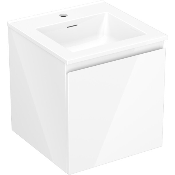 MEXEN/S - Orio koupelnová skříňka 45 cm s umyvadlem Otis, 1 šuplík, bílá lesk 91A10-04547-1-BF00-W18M00