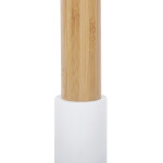 Věšák dřevěný stojanový, masiv bambus, bílá barva + přírodní odstín