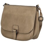 Trendy dámská koženková crossbody kabelka Gertha, béžová