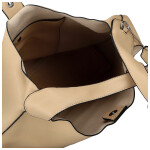 Trendy dámská koženková kabelka na rameno Karix, béžová