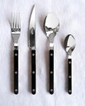 SABRE PARIS 4-dílná sada příborů Bistrot Brillant – Black, černá barva, kov, plast