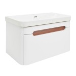 Koupelnová skříňka s umyvadlem SAT Fusion 77,5x43x45 cm bílá matná mat SATFUSION80WMW SATFUSION80WMW