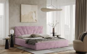 FRONTI Postel LATINA 180x200 růžová s úložným prostorem