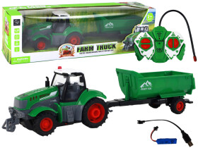 Mamido Traktor s přívěsem na dálkové ovládání 1:24 zelený