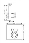 AXOR - ShowerSelect Termostat pod omítku pro 2 spotřebiče, matná černá 36715670