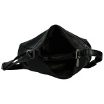 Trendy dámská koženková crossbody kabelka Riva, černá