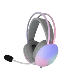 White Shark GH-2342 FIREFLY bílá / Herní Headset / 2.1m / 2 x 3.5mm + USB / RGB / PC Mac Xbox PS4/PS5 (FIREFLY-W)