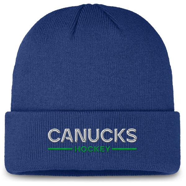 Fanatics Pánská zimní čepice Vancouver Canucks NHL Authentic Pro A/Cap Cuffed Beanie