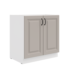 Spodní skříňka Stilo 80 D 2F BB Barva korpusu: Bílá, Barva dvířek: Clay Grey