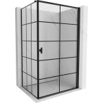 MEXEN/S - Mist-B sprchový kout dveře křídlové pravá 80 x 75, černá kratka, černá 8A2T-080-075-70-77-P